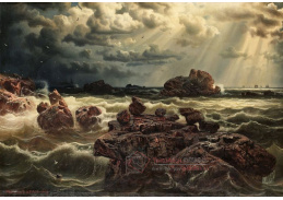 SO VIII-433 Marcus Larson - Bouřlivé moře u pobřeží
