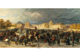 DDSO-2470 Louis Braun - Němečtí vojáci na Place d Armes ve Versailles v roce 1871