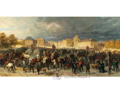 DDSO-2470 Louis Braun - Němečtí vojáci na Place d Armes ve Versailles v roce 1871