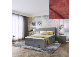 CHANTAL I, čalouněná postel 180x200cm, látka Alfa 12 cihlově červená