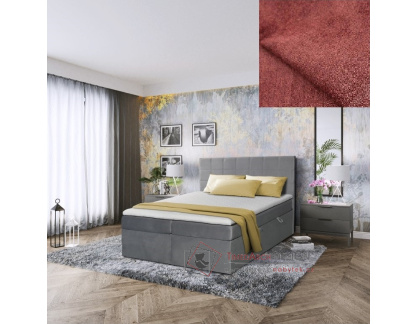 CHANTAL I, čalouněná postel 180x200cm, látka Alfa 12 cihlově červená