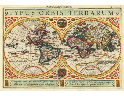 A-4239 Jan Janssonius - Mapa světa roku 1631