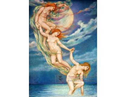 A-4780 Evelyn de Morgan - Měsíční paprsky nořící se do moře