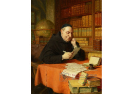 A-1148 Eduard von Grützner - Mnich v knihovně