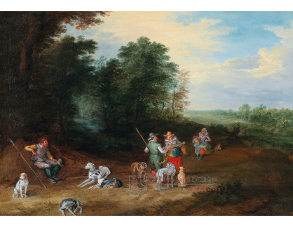 DDSO-3680 Jan Brueghel - Lovci v rozsáhlé krajině