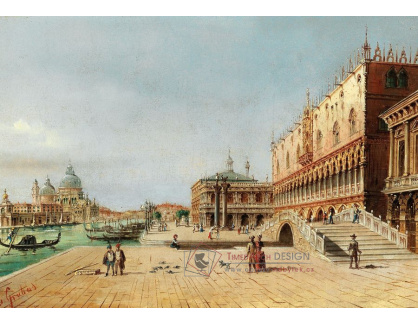 DDSO-5214 Marco Grubacs - Benátky, pohled na Dóžecí palác a Santa Maria della Salute od Riva degli Schiavoni