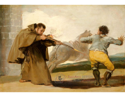 D-7193 Francisco de Goya - Mnich Pedro střílející z pušky