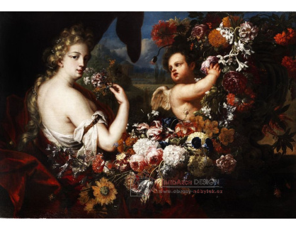 VSO 1024 Gaspar Pieter Verbruggen - Amor a Venuše v květinových věncích