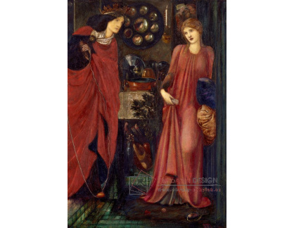 XV-449 Edward Burne Jones - Rosamunda a královna Eleanor