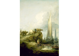 KO V-279 Thomas Gainsborough - Pobřežní scena s dopravou skotu