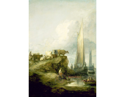 KO V-279 Thomas Gainsborough - Pobřežní scena s dopravou skotu