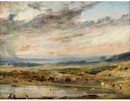 A-1769 John Constable - Hampstead Heath s koupajícími se lidmi