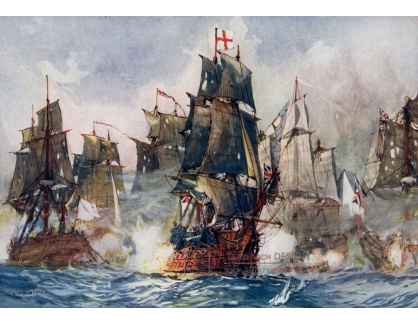 A-3038 Charles Edward Dixon - HMS Formidable v bitvě u Saintes rokuu 1782