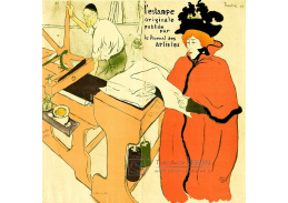 R7-215 Henri Toulose-Lautrec - Jane Avril kontrolující tisky