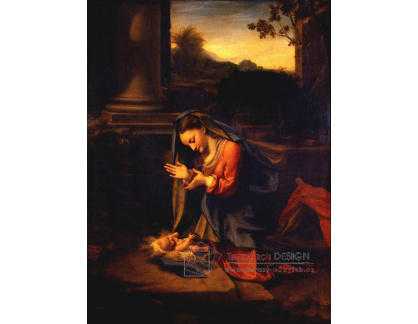 VSO1394 Antonio da Correggio - Madonna uctívající dítě