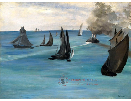 D-8132 Édouard Manet - Parník opouštějící Boulogne