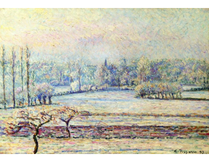 VCP-287 Camille Pissarro - Pohled na Bazincourt, zimní ráno