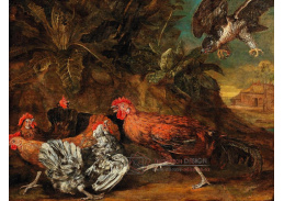 DDSO-2414 Melchior de Hondecoeter - Drůbež napadená dravcem