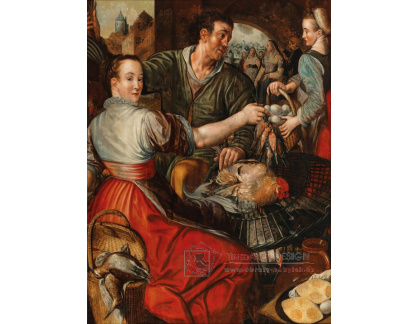 A-4607 Joachim Beuckelaer - Prodejce drůbeže na trhu