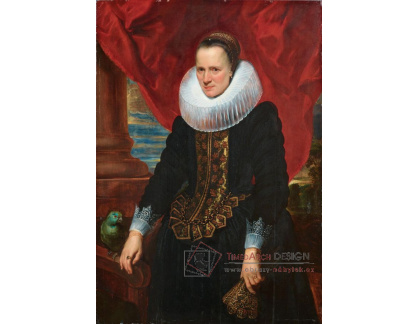 DDSO-5373 Anthony van Dyck - Portrét ženy s papouškem