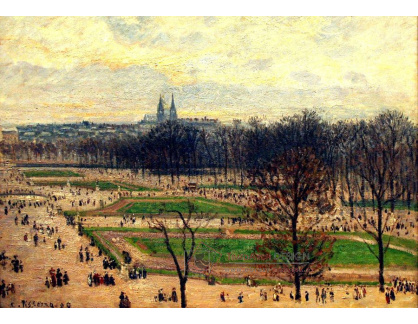 VCP-84 Camille Pissarro - Zahrada Tuileries v zimním odpoledni