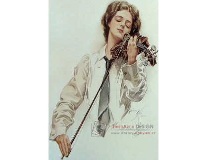 SO X-41 Harrison Fisher - Portrét dívky s houslemi