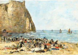 A-2070 Eugene Louis Boudin - Pradleny na pláži v Etretatu