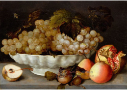 D-6617 Fede Galizia - Zátiší z ovocem a hrozny v bílé keramické misce