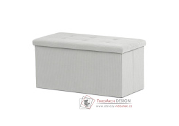 TAB-472 CRM6, taburet s úložným prostorem, látka krémová