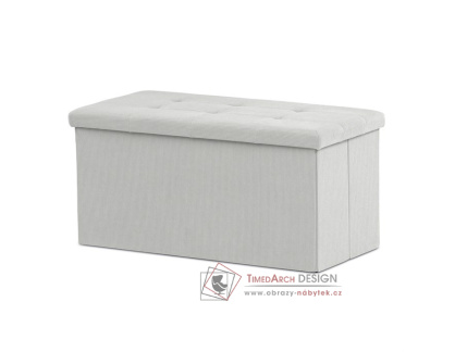 TAB-472 CRM6, taburet s úložným prostorem, látka krémová
