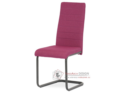 DCL-400 RED2, jídelní židle, antracit / látka červená