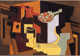 VJG 4 Juan Gris - Láhev a ovocná mísa