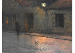 Jakub Schikaneder - Ulice s chodcem
