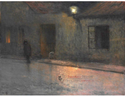 Jakub Schikaneder - Ulice s chodcem