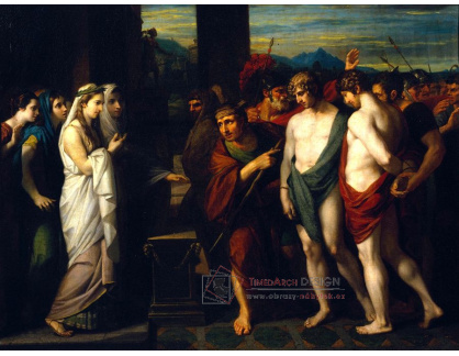 VU80 Benjamin West - Pylades a Orestes přivedeni jako oběť před Iphigenii