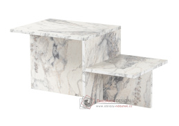 HARMONY, konferenční stolek 80x40cm, bílý mramor