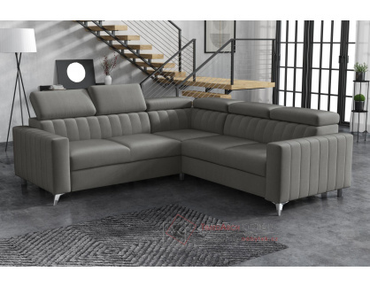 MILDRED PREMIUM II, sedací souprava, látka Salvador 18 šedá