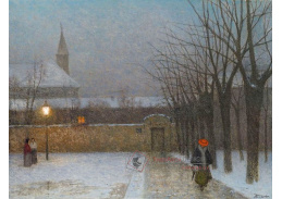 Jakub Schikaneder - Zimní podvečer v Praze