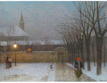 Jakub Schikaneder - Zimní podvečer v Praze
