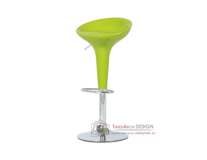 AUB-9002 LIM, barová židle, chrom / plast limetková
