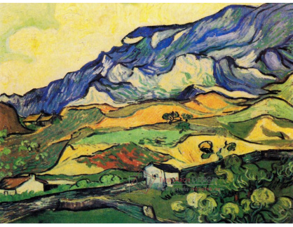 VR2-23 Vincent van Gogh - Les Alpilles, horská krajina v Saint-Rémy