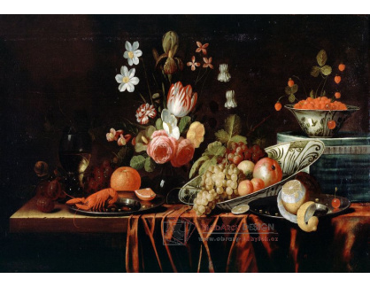 SO X-465 Jan Pauwel Gillemans - Zátiší s ovocem a raky