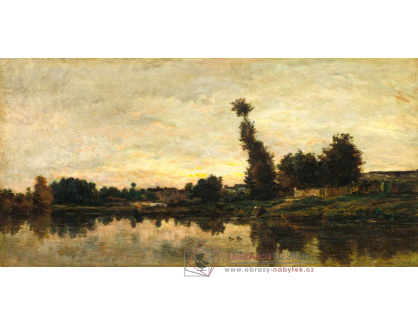 A-2592 Charles Francois Daubigny - Západ slunce na řece Oise