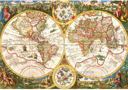 A-4302 Johannes Baptista Vrients - Mapa světa roku 1596