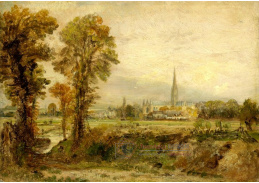 A-7510 John Constable - Pohled na katedrálu v Salisbury