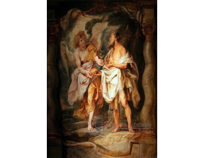 VRU68 Peter Paul Rubens - Prorok Eliáš přijímá chléb a vodu od anděla