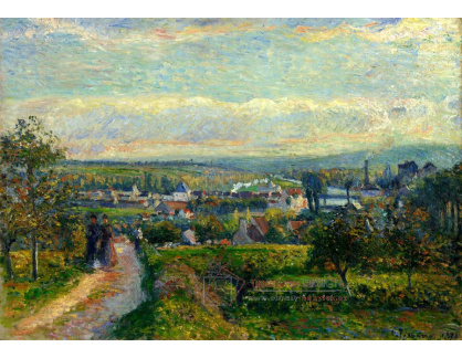 VCP-456 Camille Pissarro - Pohled na Saint Ouen Aumone