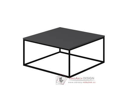 FERES, konferenční stolek 90x90cm, černá / antracit