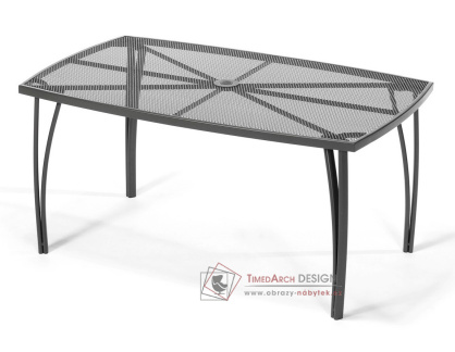 ANTVERPY, zahradní kovový stůl 150x90cm, antracit