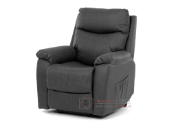 TV-5874 GREY, křeslo elektricky polohovatelné, látka šedá v dekoru broušené kůže.